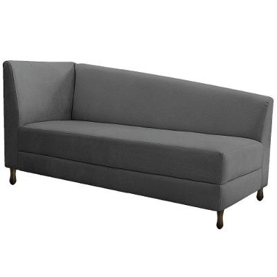 Diva Recamier Heitor 160Cm Lado Direito Linho - Doce Sonho Móveis Cinza Escuro