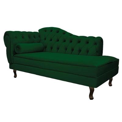 Diva Recamier Diana 140cm Lado Direito Suede - Doce Sonho Móveis Verde