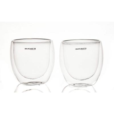 Conjunto 2 Copos De Café Chá De Parede Dupla 250ml Bugatti