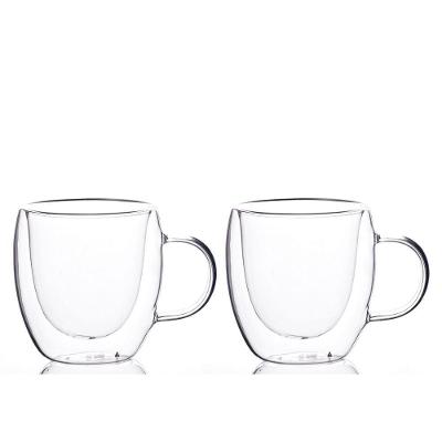 Conjunto 2 Xícaras Café Com Parede Dupla Com Alça 150ml
