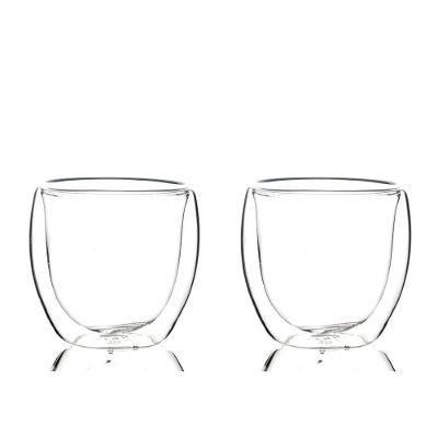 Conjunto 2 Copos De Café Parede Dupla 250ml Borossilicato