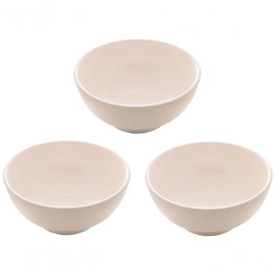 Jogo Tigela Bowl Porcelana Clean Branca 350ml 3 Unidades - Lyor