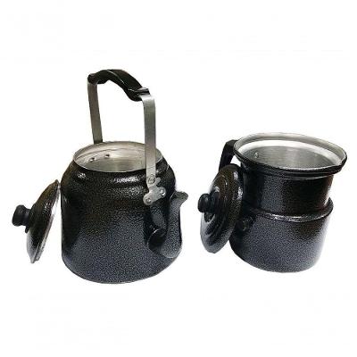 Kit Chaleira 3l E Leiteira Com Apito 1.6l Craqueada Extang