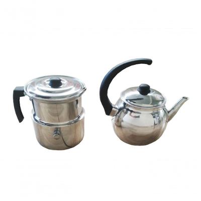 Kit Conjunto Chaleira 2l E Leiteira Com Apito 1,6l Extang