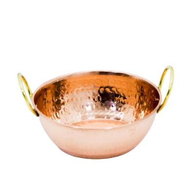 Tachinho Mini De Cobre Puro Servir E Decorar Com Alças 14Cm.