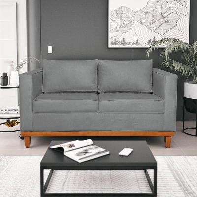Sofá 2 e 3 Lugares Europa 180cm Conforto e Elegância Corano Cinza