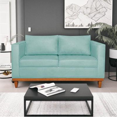 Sofá 2 E 3 Lugares Europa 180 Cm Estilo Conforto E Elegância Suede - Amarena Móveis Azul Tiffany