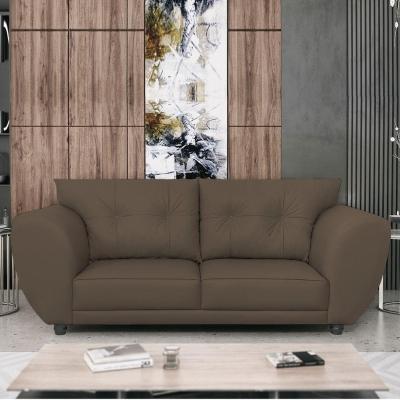 Sofá 2 Lugares Tulipa Suede - Amarena Móveis Marrom