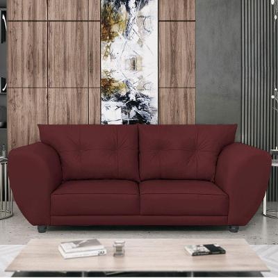 Sofá 2 Lugares Tulipa Suede - Amarena Móveis Bordô