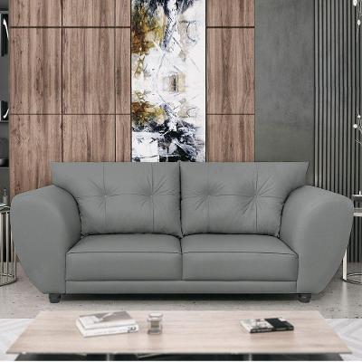 Sofá 2 Lugares Tulipa Suede - Amarena Móveis Cinza