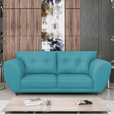 Sofá 2 Lugares Tulipa Suede - Amarena Móveis Azul Turquesa