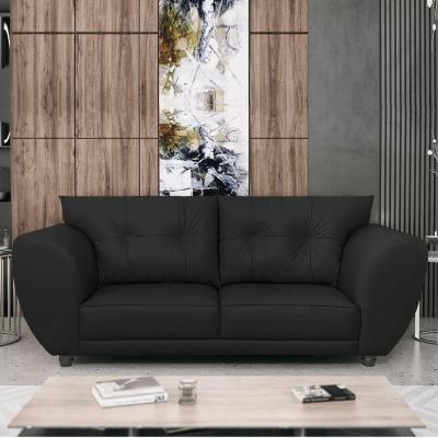 Sofá 2 Lugares Tulipa Suede - Amarena Móveis Preto
