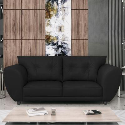 Sofá 2 Lugares Tulipa Sintético - Amarena Móveis Preto