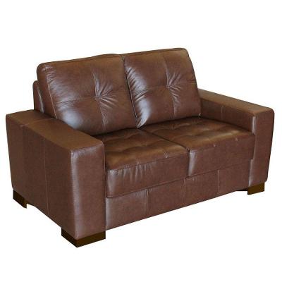 Sofá 2 Lugares Sala de Estar 150cm Milão Couro Caramelo Gran Belo