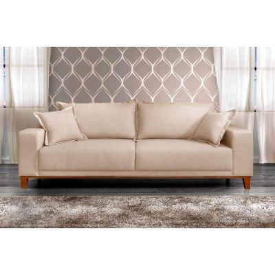 Sofá Fixo Argos 2 Lugares Luxo 160cm Castellar Móbile Bege Claro