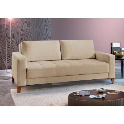 Sofá Fixo Orion 3 Lugares Luxo 180cm Castellar Móbile Bege