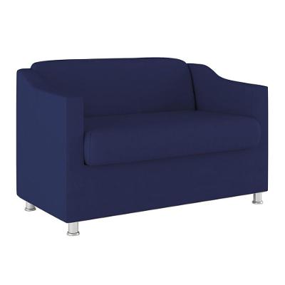 Namoradeira Elegante 2 Lugares Sala De Estar ? Balaqui Decor Cor:azul Marinho