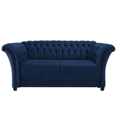 Namoradeira Chesterfield Sofia Suede Azul Marinho