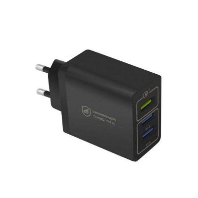 Carregador Turbo Triplo Até 18W - Preto - Gshield