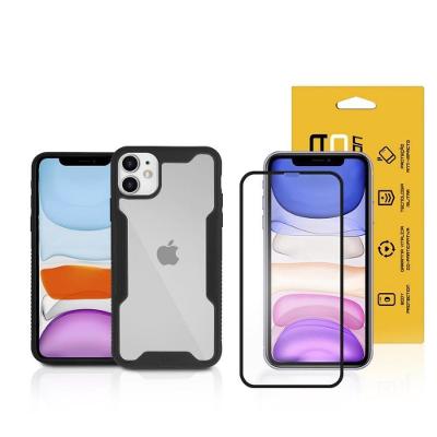 Kit Capa Case Capinha Dual Shock E Película Coverage Color Para Iphone 11- Gorila Shield