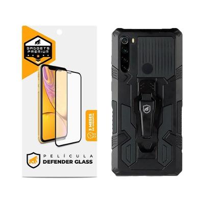 Kit Capa Case Capinha Clip E Pelicula Defender Glass Xiaomi Redmi Note 8 - Gshield