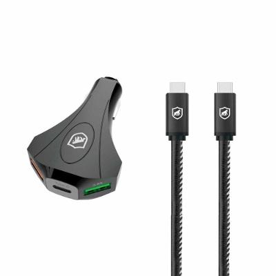 Kit Carregador Veicular Tank E Cabo Turbo Militar Tipo C / Tipo C - Gshield