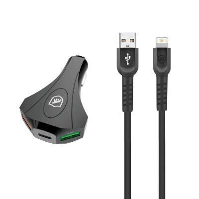 Kit Carregador Veicular Tank E Cabo Dual Shock Lightning - Gshield