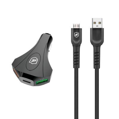 Kit Carregador Veicular Tank E Cabo Dual Shock Micro Usb V8 - Gshield