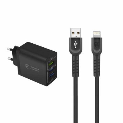 Kit Carregador Turbo Triplo E Cabo Dual Shock Lightning - Gshield