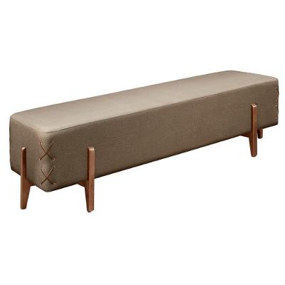 Recamier Eros Luxo Madeira Maciça Castellar Móbile Linho Cappuccino Linho Cappuccino