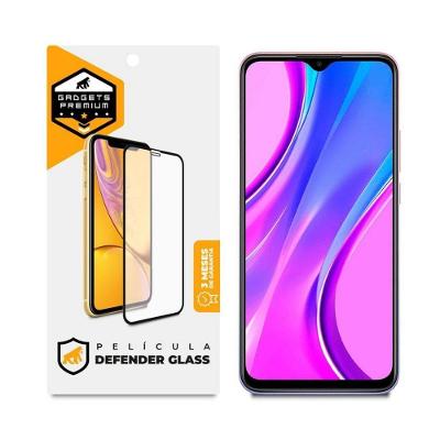 Película Defender Glass Para Xiaomi Redmi 9 Prime - Preta - Gshield