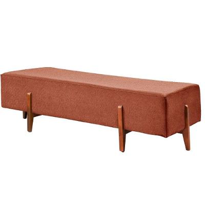 Recamier Zurik Luxo Base Em Madeira Maciça Castellar Móbile Terracota