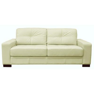 Sofá 2 Lugares Milão 150cm Couro Off White