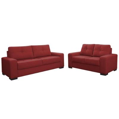 Sofá 2 E 3 Lugares Turim Couro Vermelho