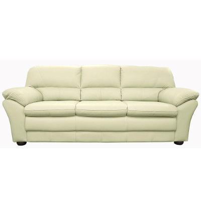 Sofá 3 Lugares Laura 212cm Couro Off White