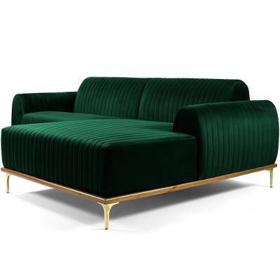 Sofá 3 Lugares Com Chaise Molino 245 Cm Verde Musgo C-303