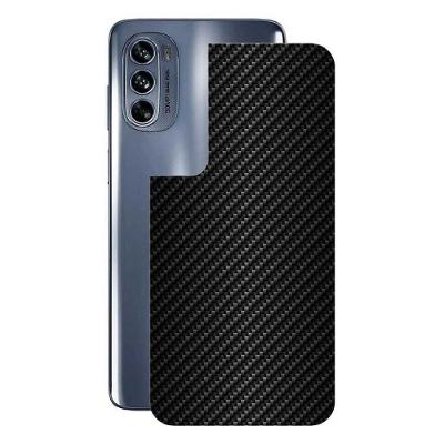 Película Para Moto G62 -Traseira Fibra Carbono Preta-Gshield