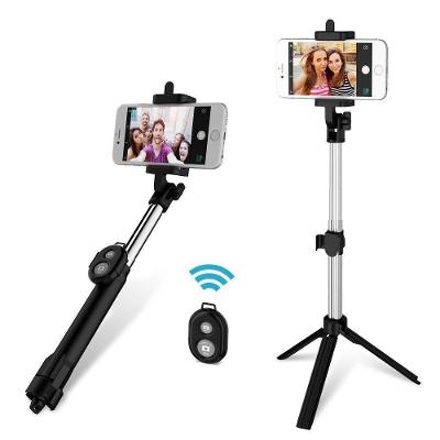 Bastão De Selfie Monopod Com Tripe Bluetooth S 03
