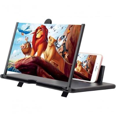 Amplificador De Tela De Telefone Móvel Efeito 3d Tela Grande Com Suporte De Mesa Preto