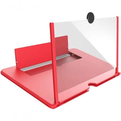 Ampliador De Tela Hd 12"dobrável 4x Suporte De Suporte De Telefone Para Filmes vermelho