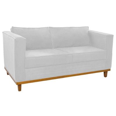 Sofá 2 Lugares Europa Suede Doce Sonho Móveis Cor Branco