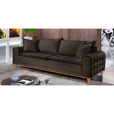 Sofá Fixo Orfeu Até 4 Lugares Luxo 220cm Castellar Móbile Chumbo