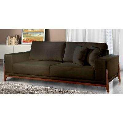Sofá Fixo Magnus 3 Lugares Luxo 190cm Castellar Móbile Chumbo