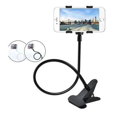 Suporte Universal Celular Articulado Pescoço Ganso Mesa Cama Preto