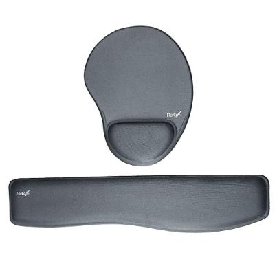 Combo Ergonômico Mousepad + Apoio De Pulso P/ Teclado Cinza Reflex