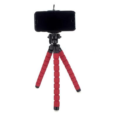 Suporte Celular Câmera Com Tripé Flexível - Vermelho
