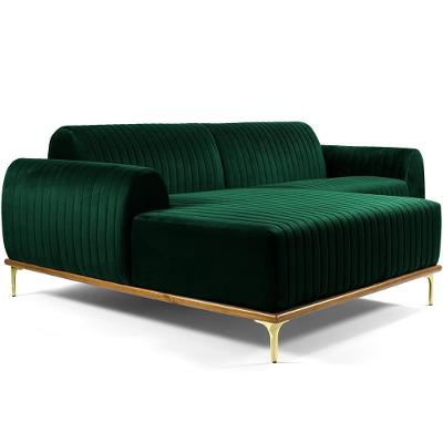 Sofá 3 Lugares Com Chaise Molino 230 Cm Verde Musgo C-303