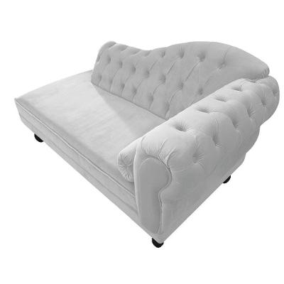 Diva Recamier Diana 185cm Lado Esquerdo Suede Branco