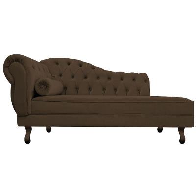 Diva Recamier Diana 160cm Lado Direito Suede Marrom