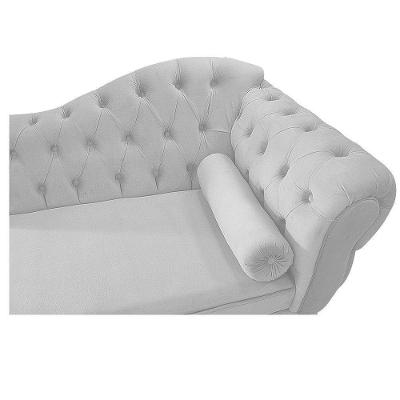 Recamier Diana 160cm Lado Esquerdo Suede Branco